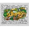 thumbnail image 1 of Modern Tapestry, Summer Typography over Tropical Sun Objects Fishes Anchor Marine Sea Boat Graphic, Wall Hanging for Bedroom Living Room Dorm Decor, 80W X 60L Inches, Multicolor, by Ambesonne, 1 of 2