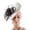 Black, variant on Tea Party Fascinator Hat for Women Kentucky Derby Hats with a Headband and a Clip Elegant Wide Brim Mesh Flower Straw Fedora Vintage Church Hat for Cocktail Wedding