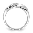 thumbnail image 2 of Sterling Silver Rhodium Plated CZ Twisted Ring, 2 of 5