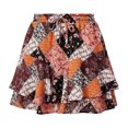 thumbnail image 3 of Ladies Summer Skort with Built-In Shorts Tie Front High Waist A-Line Skirt for Festival Holiday Travel Outdoor Activities, 3 of 4