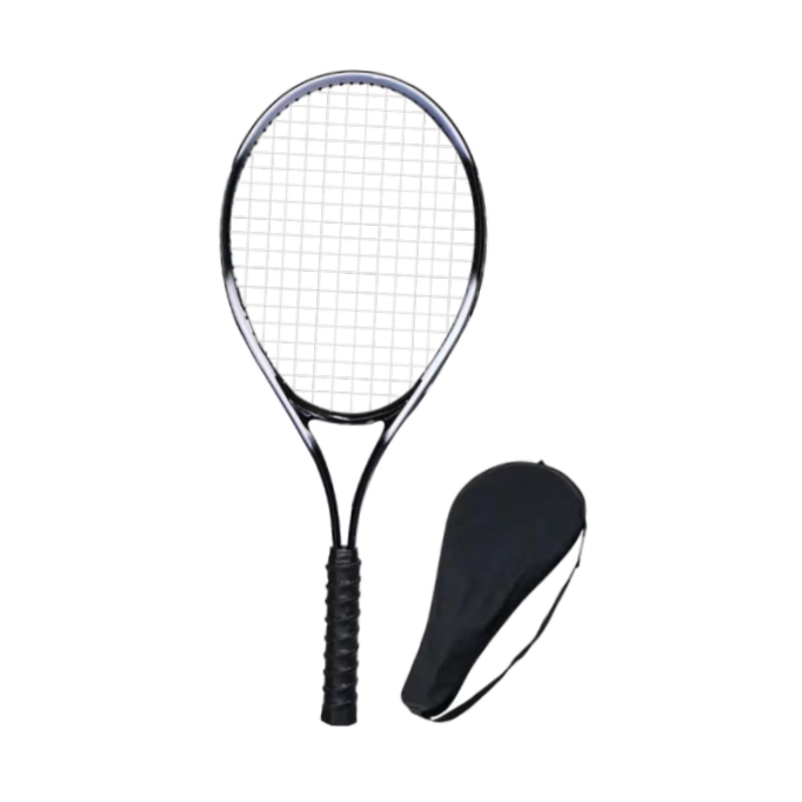 Dualoai Tennis Racket for Adults Practical with Carry Bag Lightweight Professional Nylon Black