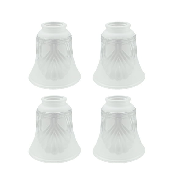 Aspen Creative 23060-4 Clear & Frosted Transitional Style Replacement Glass Shade, 2-1/4" Fitter Size, 4-7/8" high x 4-5/8" diameter, 4 Pack