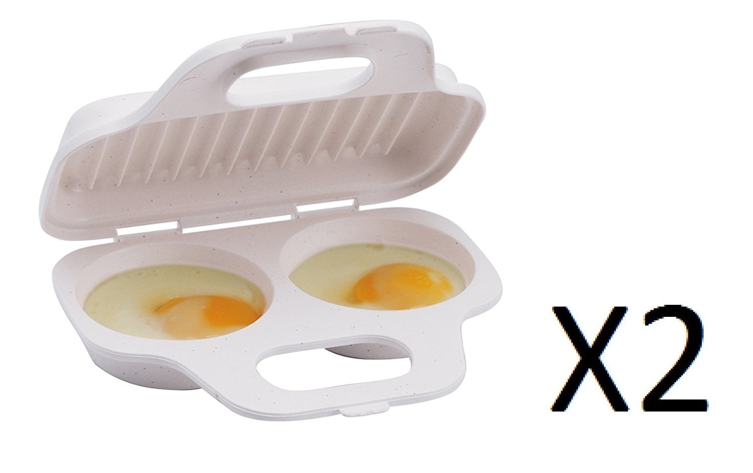 Progressive GMMC71 Microwave Two Egg Poacher(2 Pack), Poach 2 eggs at