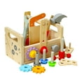 thumbnail image 2 of Caja de Herramientas, Kits de herramientas para juegos de rol de niños, juego de herramientas de madera para , modelo de construcción, Kits de, 2 of 9