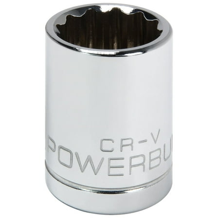 Powerbuilt 1/2 Inch Drive x 20 MM 12 Point Shallow Socket - 642018