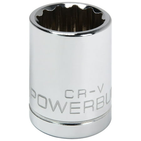 UPC: 0028907054124 | Powerbuilt 1/2 Inch Drive x 13/16 Inch 12 Point Shallow Socket – 642004