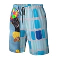 thumbnail image 5 of Kll Prague Ratter Dog In Bathtub Men'S Casual Summer Beach Shorts Hawaiian Shorts With Pockets-Medium, 5 of 9
