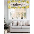 thumbnail image 5 of Lemon Farmhouse Curtain Valances for Windows, Summer Fruit Botanical Beige Burlap Kitchen Valance Window Treatment, Light Filtering Block Curtains for Bathroom/Bedroom/Living Room 42'' x 18'', 5 of 9