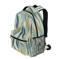 thumbnail image 3 of Abstract Leaves Pattern Design Stylish Large Backpack 15L Self-Standing Durable Twill for School, Office and Travel Use, 3 of 9