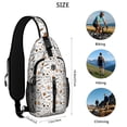 thumbnail image 5 of Sling Backpack,Trick or Treat Halloween Pattern Crossbody Bag with Water Bottle Holder,Waterproof Sling Bag for Men/Women with Chest Phone Holder for Hiking,Travel, 5 of 6