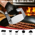 thumbnail image 7 of Walchoice Smash Burger Press, Stainless Steel Hamburger Smasher Tool for Griddle, 5.5” Round Flat Edge Grill Press for BBQ, Outdoor Cooking Indoor & Outdoor, 7 of 7