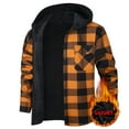 thumbnail image 2 of TMOYZQ Men's Flannel Shirt Plaid Zip Up Hoodie Long Sleeve Fall Lightweight Casual Fleece Lined Shirts Winter Warm Thick Jacket Tops with Pockets(Available in Big & Tall), 2 of 5