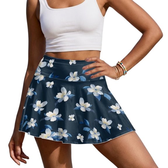 KUIFORTIjasmine Tennis Skirt for Women Comfortable High Waisted with Pockets Inner Shorts Fashion Casual Shorts Workout Golf Skort for Women Athletic Dressy Casual