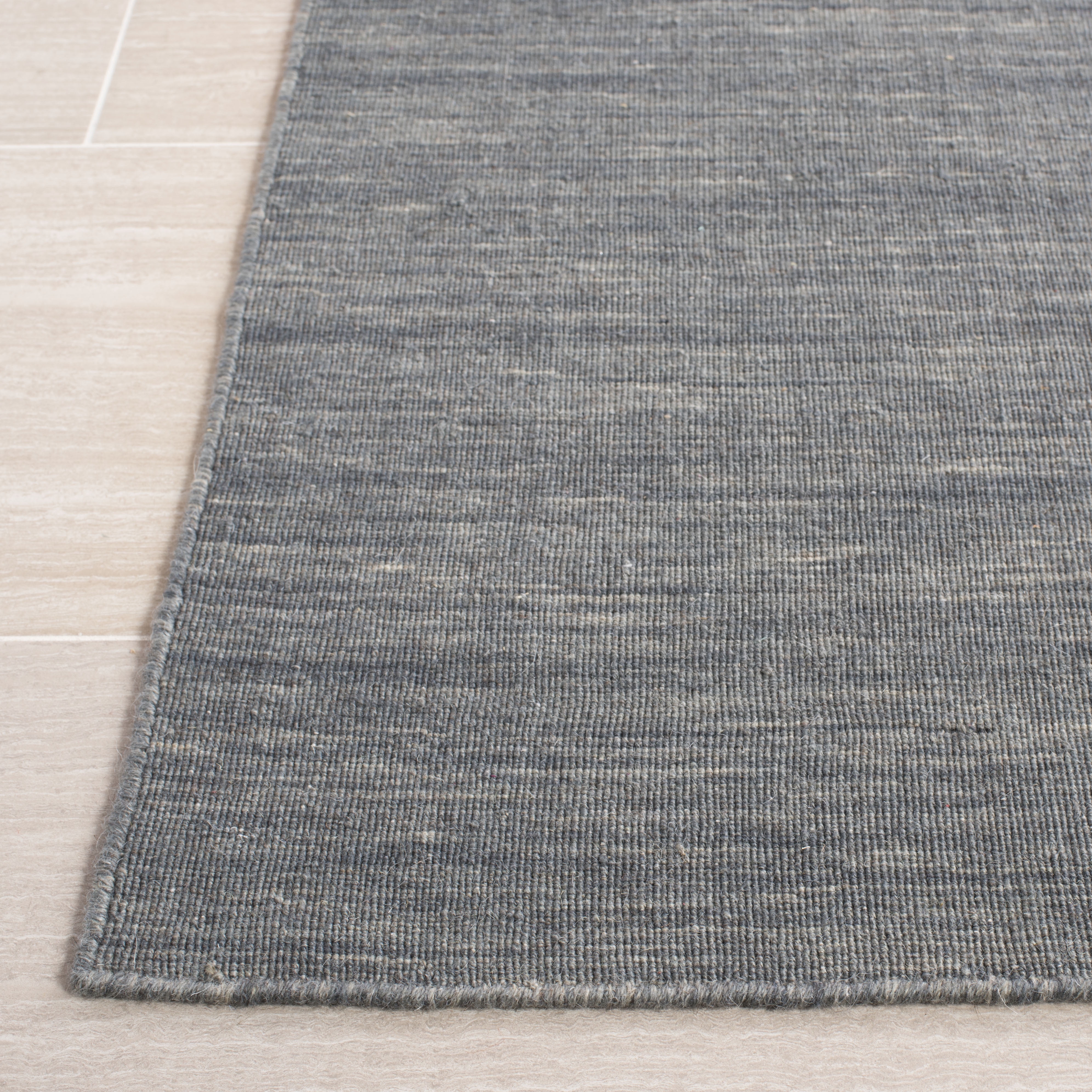 SAFAVIEH Kilim Patrick Solid Area Rug, Grey/Silver, 5' x 8'
