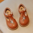 thumbnail image 3 of Mepaouo Toddler Little Girl Mary Jane Dress Shoes Ballet Flats Party School Princess Flower Shoes Brown, 3 of 7