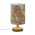 thumbnail image 2 of Grey Gardient Marble Table Lamp with USB Port LED Warm Light Lamp Night Light Home Decor, 2 of 7