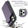 thumbnail image 4 of Feishell for iPhone 16 Pro Case with Card Holder, Wallet Case for Women Men with RFID Blocking, Durable PU Leather Kickstand Magnetic Clasp Shockproof Phone Case,Purple, 4 of 9
