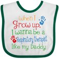 thumbnail image 3 of Inktastic Respiratory Therapist Like Daddy Boys or Girls Baby Bib, 3 of 4
