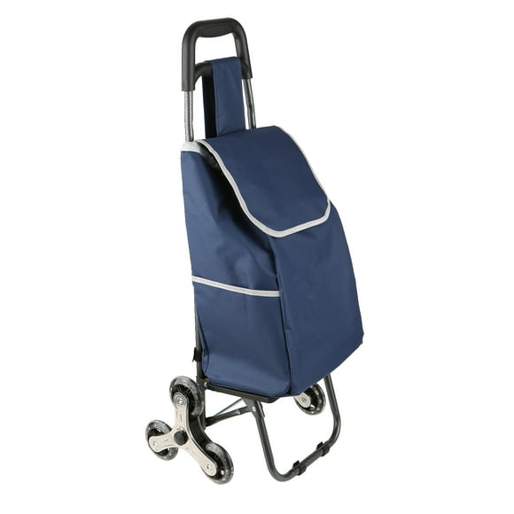 Zootealy Folding Shopping Bag Cart Grocery Shopping Foldable Cart Stair Climber Shopping Trolley Cart Crystal Wheel Trolley Grocery Cart
