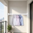 thumbnail image 7 of Telescopic Curtain Rod Stainless Steel Pole - Adjustable No Drill Tension Bar, Strong Load Bearing, Retractable Hanging Rail for Shower Curtains and Clothes, 7 of 7
