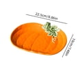 thumbnail image 3 of Fall Plate,Ceramic Pumpkin Shape with Embossed Leaves Thanksgiving Decorative for Dining Table Harvest Party, 3 of 7