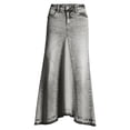 thumbnail image 4 of High Waist Women Casual Long Denim Skirt, 4 of 5