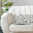 thumbnail image 4 of Chinoiserie Black White Floral Lumbar Pillow Covers 12X20 Inch French Country Vintage Flowers Bird Pillow Cases Set of 2 Seasonal Cotton Linen Throw Pillows Farmhouse Home Decor for Sofa Couch, 4 of 5
