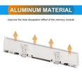 thumbnail image 3 of 2 Pcs Silver Tone Aluminum Memory Heatsink Shim Cooler Cooling Fins Memory Heat Spreader for DDR SDR RAM, 3 of 7