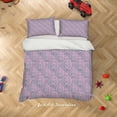 thumbnail image 3 of 3D púrpura Flor Patrón Funda de edredón Set Ropa de cama Set Funda Nórdica Fundas de almohada, 3 of 3