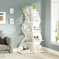 thumbnail image 3 of Tribesigns 2PCS Corner Shelf, 5-Tier Wall Corner Bookshelf, Stylish Corner Bookcase for Living Room, Home Office, Small Space, White, 3 of 5