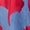 Blue Background With Red Flowers, variant on Satin Wrap Maxi Dress Blue Background With Red Flowers V-Neck 3/4 Sleeve A-Line Evening Gown