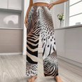 thumbnail image 2 of Zebra Leopard Print Mix Pajamas For Women Loose Retro Night Pajama Pants Comfortable Sleepwear Bottoms Homewear, 2 of 6