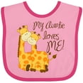 thumbnail image 3 of Inktastic My Auntie Loves Me Boys or Girls Baby Bib, 3 of 4
