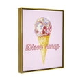 thumbnail image 4 of Stupell Industries Disco Scoop Ice Cream Food & Beverage Painting Gold Floater Framed Canvas Art Print Wall Art, 25 x 31, 4 of 10