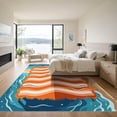 thumbnail image 3 of ODIKA 6'x9' Machine Washable Non-Slip Area Rug, Beachy Orange High Traffic Rug, Orange, 1285004, 3 of 7