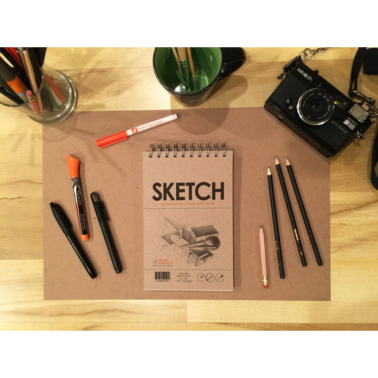 Brite Crown Mixed Media Sketch Pad – 9 x 12 Sketch Book (60 Sheets)  Perforated Sketchbook Art Paper for Pencils, Markers, Paints, Watercolors