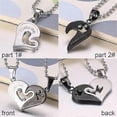 thumbnail image 5 of Collar con colgante de amistad de acero inoxidable con forma de corazón o gato para niñas., 5 of 5