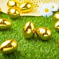 thumbnail image 3 of Joyfy 18 Pcs 2.3" Golden Easter Eggs, Metallic Empty Easter Eggs Fillable, Plastic Eggs Bulks for Easter Hunt, Filling Treats, Party Favor, Easter Basket Stuffers, Classroom Prize Supplies, 3 of 6