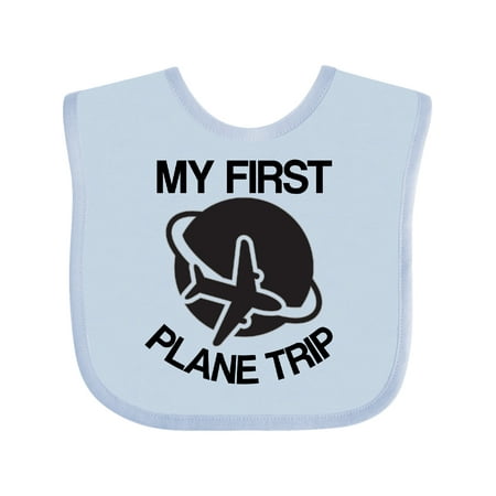 

Inktastic My First Plane Trip Airplane Gift Baby Boy or Baby Girl Bib