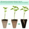 thumbnail image 4 of Biodegradable pots of 25 pieces, small fiber pots, set of garden pots, plants and compostable pots for germinate without plastic and without peat (plant container: 16x12x5 cm), 4 of 5
