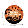 thumbnail image 3 of Halloween Door Hangings Sign, Happy Halloween Paper Farmhouse Wall Decor, Rustic Paper Hanging Decoration Outdoor Signs, For Front Door and Porch Entryway Decor, 3 of 5