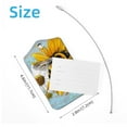thumbnail image 4 of PhooArto 2 Pcs Sunflower Flowers Bee Luggage Tag for Suitcases, Leather Baggage Tags Identifiers for Travel, Stainless Steel Loop Name ID Label for Women Bag Backpack, 4 of 6