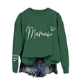thumbnail image 1 of Haut Décontracté pour Femmes avec Imprimé MAMA, Col Rond, Manches Longues, Sans Capuche, 1 of 4