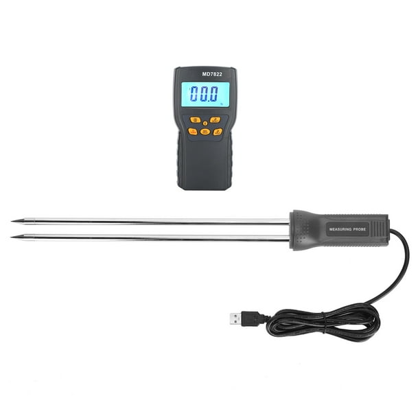 ANGGREK Moisture Meter With Long Probe Digital Grain Wheat Rice