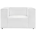 thumbnail image 4 of Modway Mingle Vegan Leather Armchair in White, 4 of 7