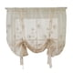 thumbnail image 2 of Cortinas para atar Flores bordadas Cortina de cocina de gasa Cortinas para atar con flores atadas-117 * 160 cm, 2 of 5