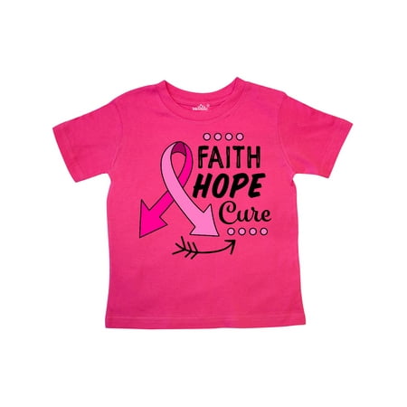 

Inktastic Faith Hope Cure Breast Cancer Awareness with Arrows Gift Toddler Boy or Toddler Girl T-Shirt