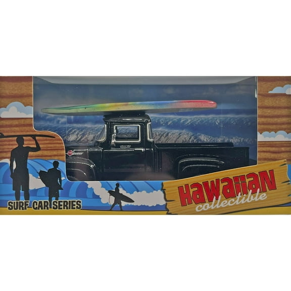 Hawaiian Collectible 1956 Ford F-100 Pickup Toy Truck with Surfboard