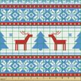 thumbnail image 2 of Ambesonne Christmas Fabric by the Yard Upholstery, Folk Knit Style Art, 1 Yard, Red Blue, 2 of 5
