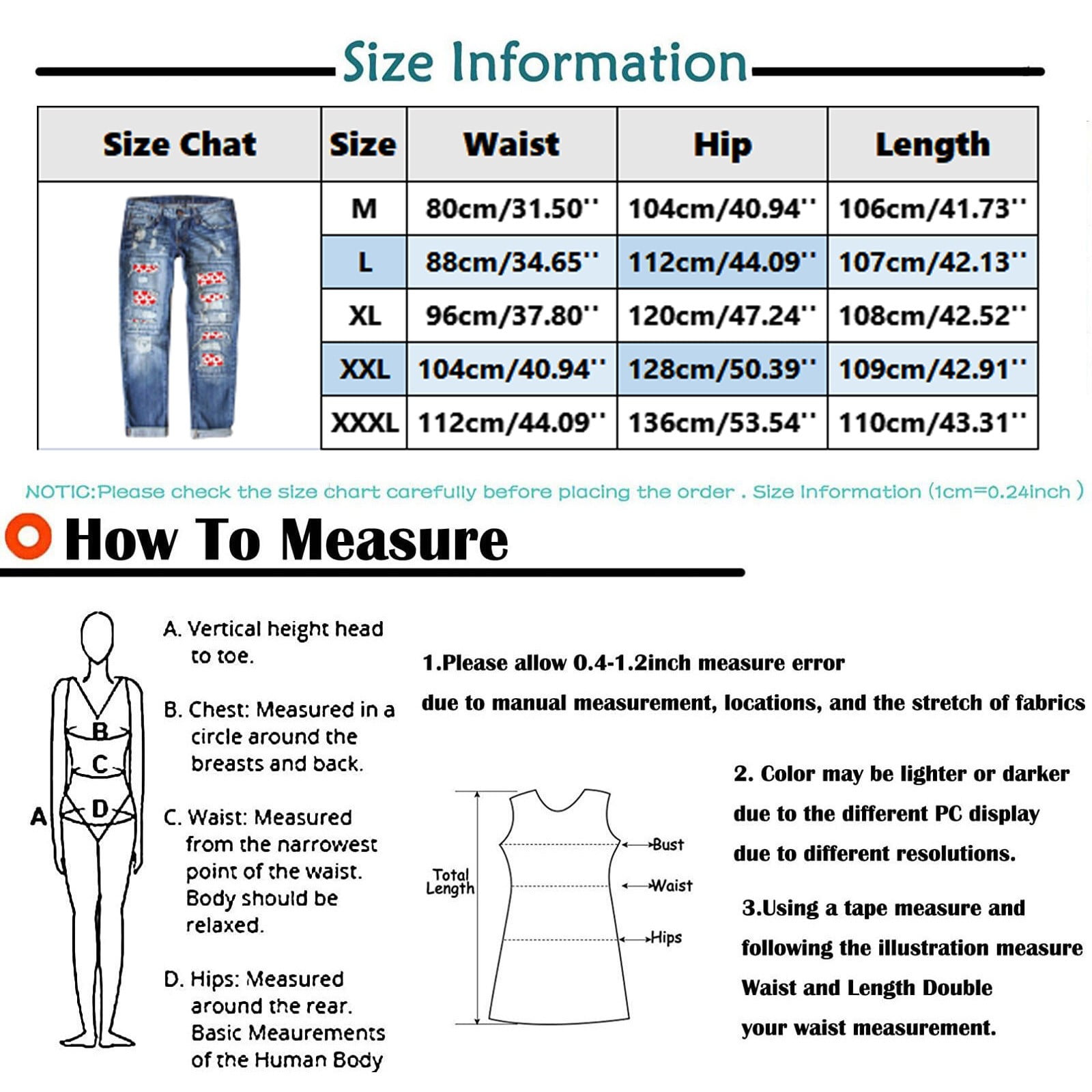Jeans xxl size hotsell